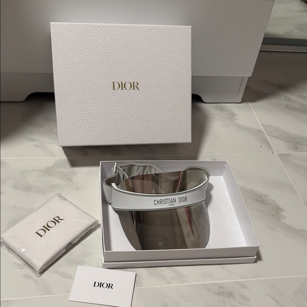 Dior Stylish Gray Visor with Box